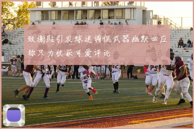 致谢贴引发球迷调侃武器幽默回应称只为收获可爱评论